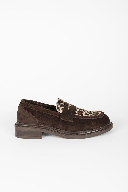 ZAPATO MARRON LEOPARDO